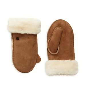 UGG Kid's Suede & Shearling Mittens